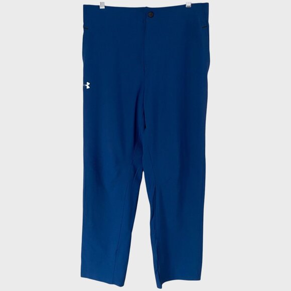 Under Armour Performance Stretch Golf Pants Blue Men's Large Athletic Activewear - Picture 1 of 9